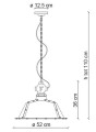 Lampa wisząca w stylu loft Ferroluce C1720 Vintage Bianco Industrial Retro
