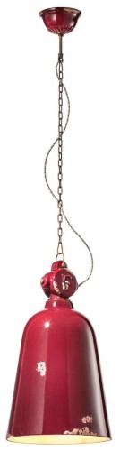 Lampa wisząca w stylu loft Ferroluce C1745 Vintage Bordeaux Industrial Retro
