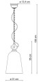 Lampa wisząca w stylu loft Ferroluce C1745 Vintage Bordeaux Industrial Retro