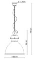 Lampa wisząca w stylu loft Ferroluce C1750 Vintage Giallo Industrial Retro