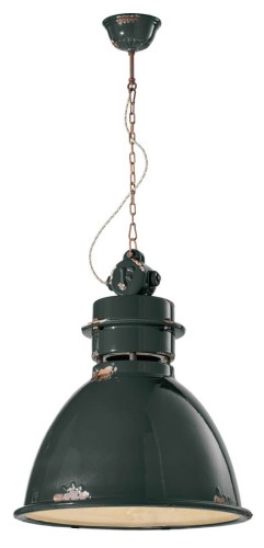 Lampa wisząca w stylu loft Ferroluce C1750 Vintage Nero Industrial Retro