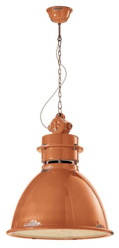 Lampa wisząca w stylu loft Ferroluce C1750 Vintage Arancio Industrial Retro