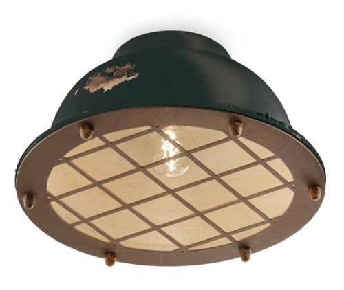Lampa sufitowa w stylu loft Ferroluce C1760 Vintage Nero Industrial Retro