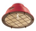 Lampa sufitowa w stylu loft Ferroluce C1760 Vintage Rosso Industrial Retro