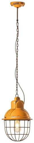 Lampa wisząca w stylu loft Ferroluce C1770 Vintage Giallo Industrial Retro