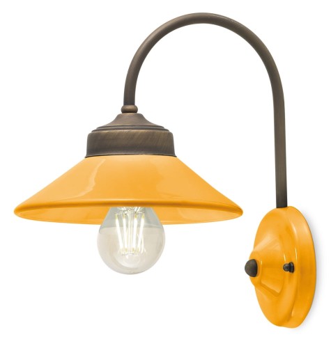 Kinkiet w stylu vintage Ferroluce C1630 Giallo Colors Retro
