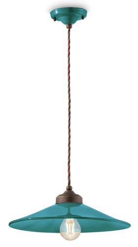 Lampa wisząca w stylu vintage Ferroluce C1631 Verde Colors Retro