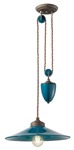 Lampa wisząca w stylu vintage Ferroluce C1632 Verde Colors Retro