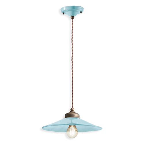 Lampa wisząca w stylu vintage Ferroluce C1635 Azzurro Colors Retro