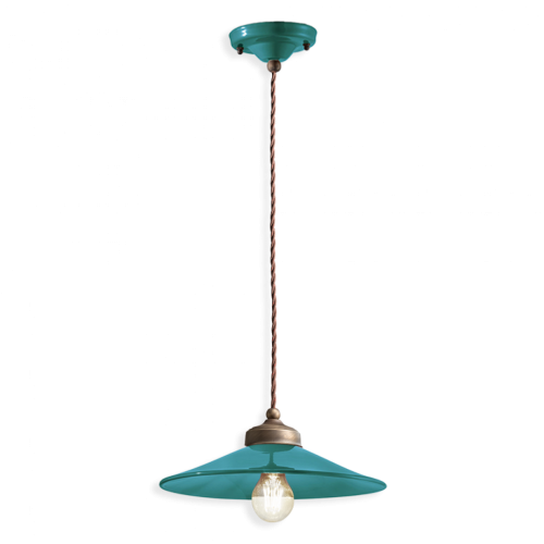 Lampa wisząca w stylu vintage Ferroluce C1635 Verde Colors Retro