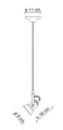 Lampa wisząca loftowa Ferroluce C1660 Vintage Bianco Loft Retro