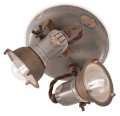 Lampa sufitowa loftowa podwójna Ferroluce C1678 Vintage Tortora Loft Retro
