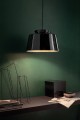 Lampa wisząca w stylu retro Ferroluce C2000 Smalto Nero 50's Retro