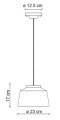 Lampa wisząca w stylu retro Ferroluce C2000 Bordeaux 50's Retro