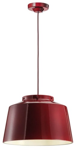 Lampa wisząca w stylu retro Ferroluce C2001 Bordeaux 50's Retro
