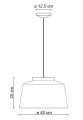 Lampa wisząca w stylu retro Ferroluce C2001 Bordeaux 50's Retro