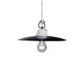 Lampa wisząca biało-czarna Ferroluce C002 Potenza Classic – śr. 25 cm