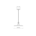 Lampa wisząca biało-czarna Ferroluce C002 Potenza Classic – śr. 25 cm