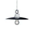 Lampa wisząca biało-czarna Ferroluce C003 Potenza Classic – śr. 30 cm