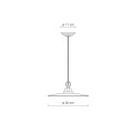 Lampa wisząca biało-czarna Ferroluce C003 Potenza Classic – śr. 30 cm