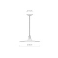 Lampa wisząca biało-czarna Ferroluce C004 Potenza Classic – śr. 35 cm