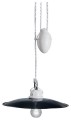 Lampa wisząca biało-czarna Ferroluce C049 Potenza Classic – śr. 30 cm