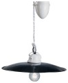Lampa wisząca biało-czarna Ferroluce C050 Potenza Classic – śr. 35 cm