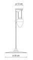 Lampa wisząca biało-czarna Ferroluce C050 Potenza Classic – śr. 35 cm