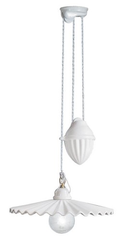 Lampa wisząca klasyczna z plisowanym kloszem Ferroluce C008 L’aquila Classic