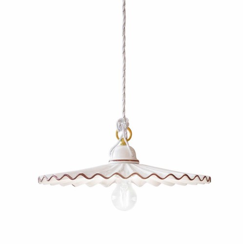 Lampa wisząca klasyczna z plisowanym kloszem Ferroluce C009 L’aquila Classic