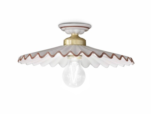 Lampa sufitowa klasyczna z plisowanym kloszem Ferroluce C013 L’aquila Classic