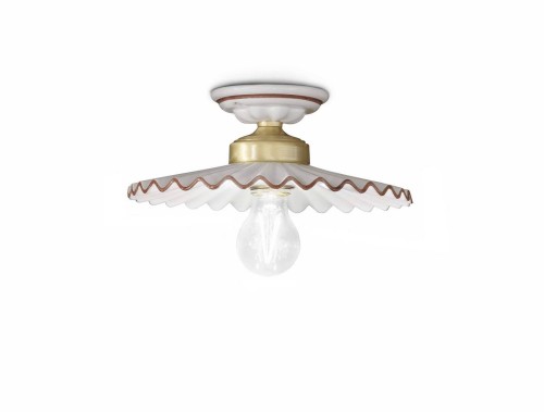 Lampa sufitowa klasyczna z plisowanym kloszem Ferroluce C014 L’aquila Classic