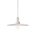 Lampa wisząca klasyczna z plisowanym kloszem Ferroluce C084 L’aquila Classic