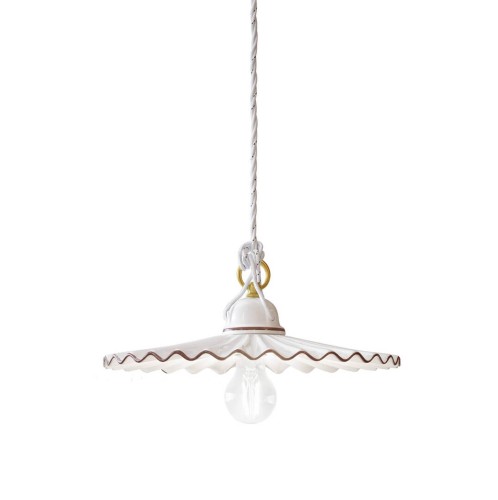 Lampa wisząca klasyczna z plisowanym kloszem Ferroluce C084 L’aquila Classic