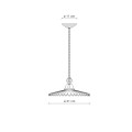 Lampa wisząca klasyczna z plisowanym kloszem Ferroluce C084 L’aquila Classic