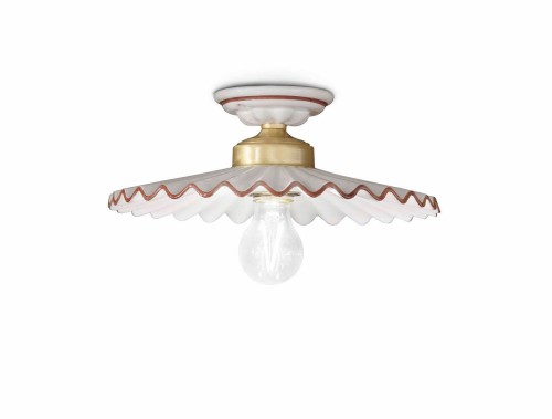 Lampa sufitowa klasyczna z plisowanym kloszem Ferroluce C086 L’aquila Classic