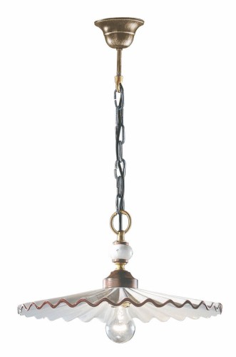 Lampa wisząca klasyczna z plisowanym kloszem Ferroluce C163 L’aquila Classic