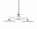 Lampa wisząca klasyczna z dwoma plisowanymi kloszami Ferroluce C165 L’aquila Classic