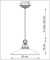 Lampa wisząca ceramiczna klasyczna Ferroluce C053 Asti Classic