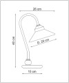 Lampa biurkowa vintage Ferroluce C157 Asti Classic