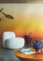 Mural tekstylny z efektem mory cieniowany Elitis RM1028 01 Plus pur que le soleil Moire