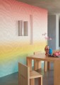 Mural tekstylny z efektem mory cieniowany Elitis RM1029 01 Bleu comme une rose Moire