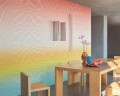 Mural tekstylny z efektem mory cieniowany Elitis RM1029 01 Bleu comme une rose Moire