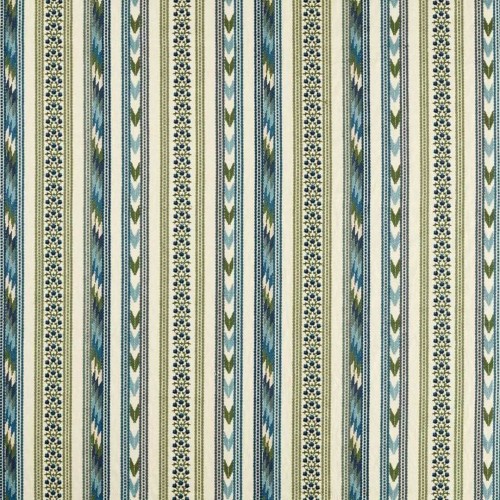 Tkanina w pasy z haftem Morris & Co. X The Huntington Bloomsbury Stripe 237704 The Unfinished Works Stripes