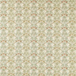 Tkanina w liście dębu i kwiaty Morris & Co. X The Huntington Oak & Blossom 227384 The Unfinished Works Handcrafted