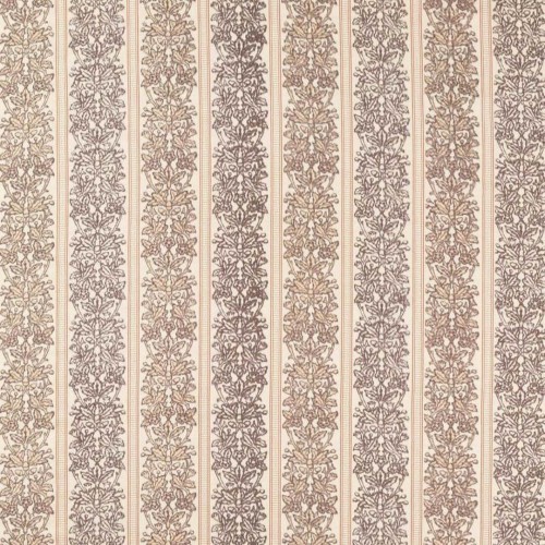 Tkanina w pasy z liśćmi dębu Morris & Co. X The Huntington Oak & Blossom Weave 237669 The Unfinished Works Handcrafted