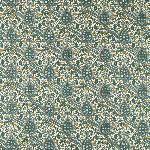 Tkanina haftowana w stylu orientalnym Morris & Co. X The Huntington Persian Tulip Embroidery 237680 The Unfinished Works Handcrafted