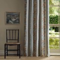 Tkanina w pasy z haftem kwiatowym Morris & Co. X The Huntington Bluebell & Peony Embroidery 237661 The Unfinished Works Fabrics