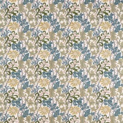 Tkanina haftowana Morris & Co. X The Huntington Cornflower Embroidery 237656 The Unfinished Works Fabrics