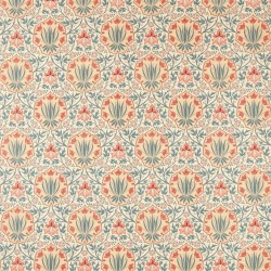 Tkanina dekoracyjna w kwiatowy wzór Morris & Co. X The Huntington Iris & Rose 227374 The Unfinished Works Fabrics